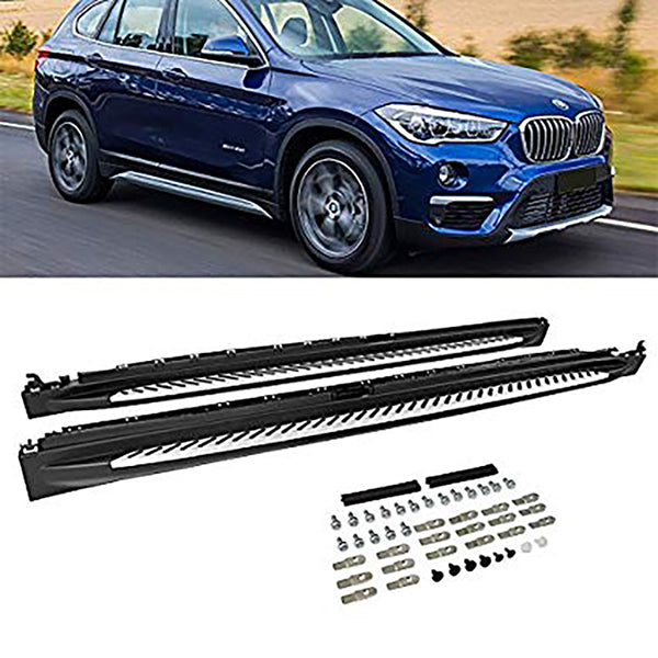 BMW X1 F48 PEDANE LATERALI SOTTO PORTA TOP QUALITA' ALLUMINIO ANTISCIVOLO AUTOELEGANCERICAMBI