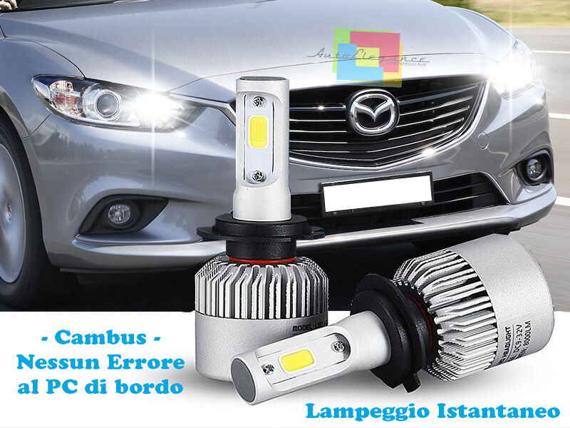 LAMPADE ABBAGLIANTI LED MAZDA 6 2012+ LAMPEGGIO ISTANTANEO 6000K CREE