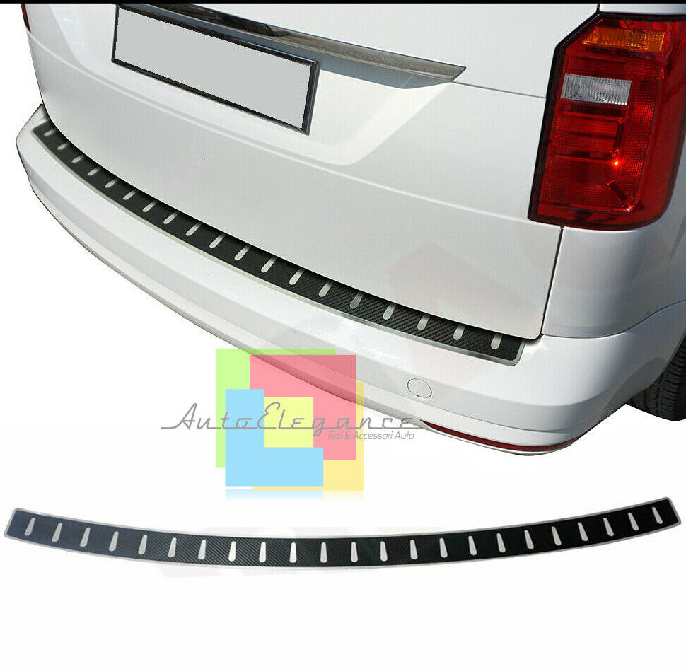 CARBON / CHROME PLATE REAR HOOD VW CADDY 4 IV STAINLESS STEEL