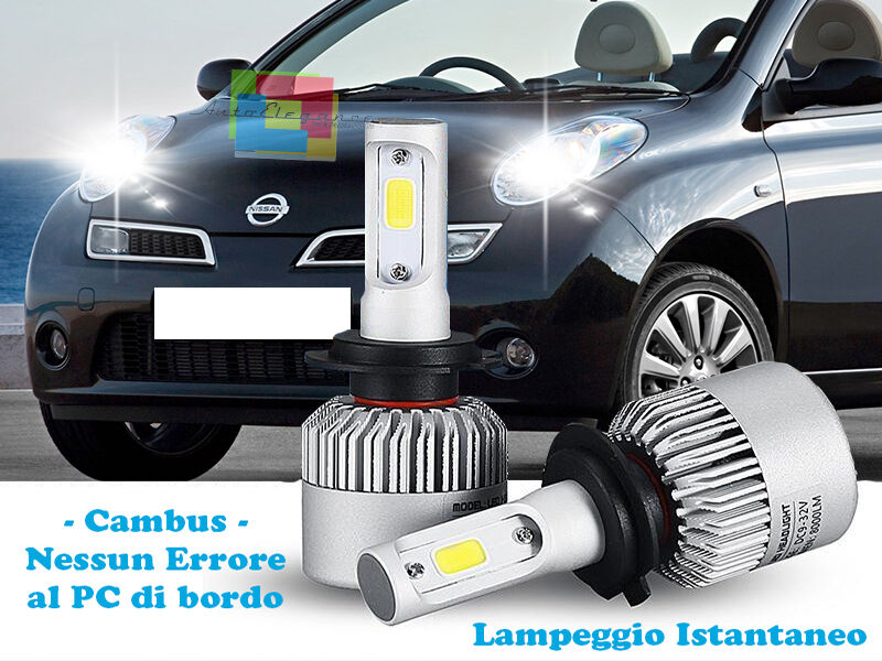 LED HIGH BEAM LOW BEAM LAMPS NISSAN MICRA III 03-10 INSTANT CREE