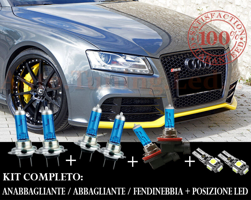 AUDI A5 S5 RS5 SET COMPLETO LAMPADE BLU XENON + POSIZIONE A LED AUTOELEGANCERICAMBI