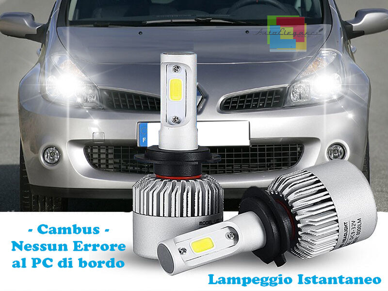 LED LOW BEAM LAMPS RENAULT CLIO 05-11 INSTANT FLASH 6000K