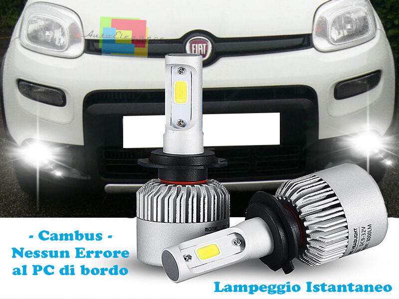 LAMPADE FENDINEBBIA A LED FIAT PANDA 2012+ CAMBUS BIANCO GHIACCIO CREE