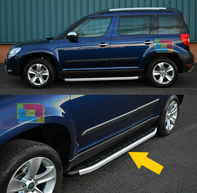 PEDANE LATERALI SKODA YETI 2009-2017 SOTTO PORTA ANTISCIVOLO