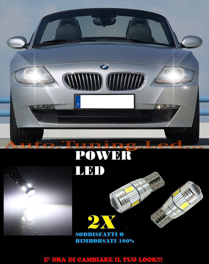 LUCI POSIZIONE BMW Z4 CANBUS T10 BIANCO 6 LED SUPER QUALITA