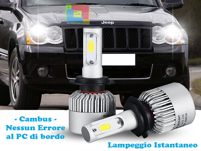 LED LOW BEAM LAMPS JEEP GRAND CHEROKEE 05-10 INSTANT 6000K CREE