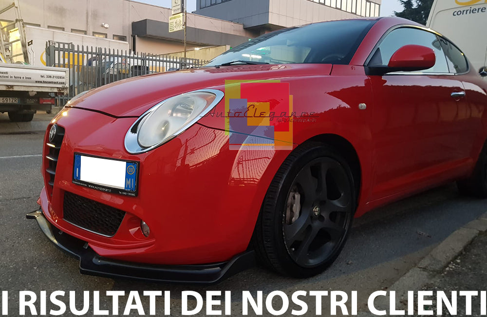 ALFA ROMEO MITO 2008+ SPOILER LAMA SOTTO PARAURTI ANTERIORE ABS NERO SPLITTER AUTOELEGANCERICAMBI
