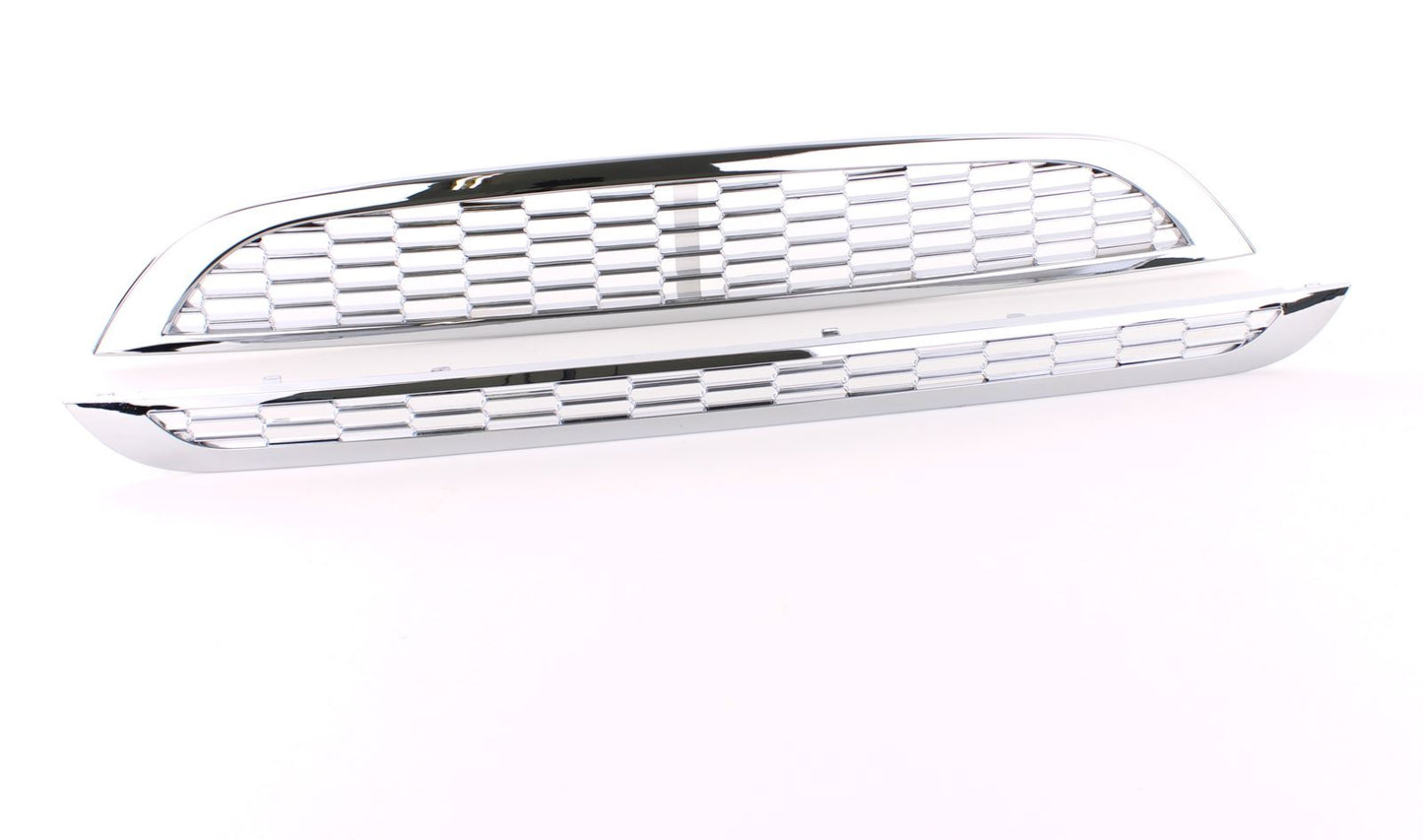 SPORT FRONT GRILLE MINI COOPER R50 R53 2001-2006 HONEYCOMB CHROME