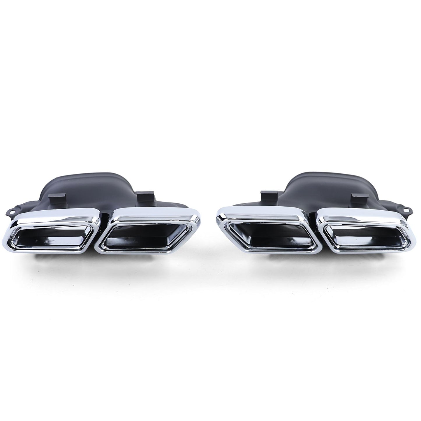 MERCEDES E-CLASS W212 2013-2016 BLACK ABS DIFFUSER AND CHROME TIPPER AMG