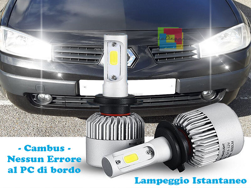 LED HIGH BEAM LAMPS RENAULT MEGANE 03-08 INSTANT FLASH 6000K