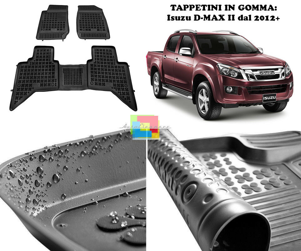 Isuzu D-MAX II 2012+ RUBBER CAR MATS - TOP QUALITY MATS -1