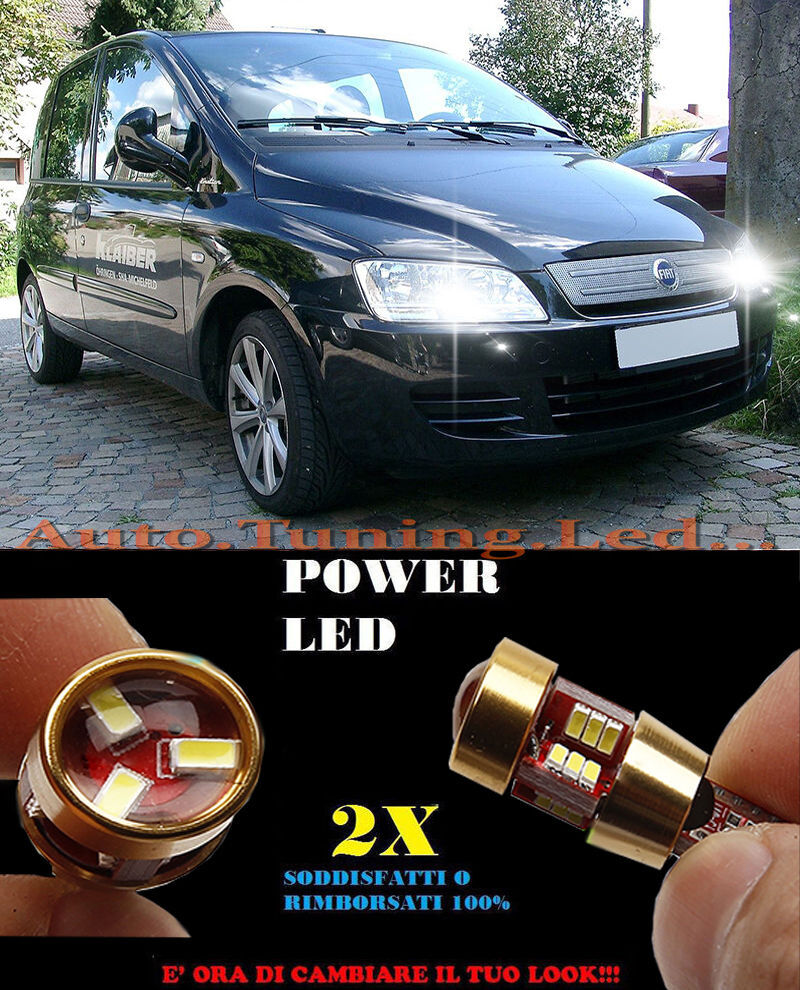 LUCI POSIZIONE FIAT MULTIPLA CANBUS T10 BIANCO 27 LED SUPER QUALIT