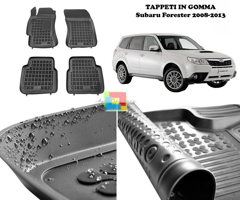 Subaru Forester 2008-2013 RUBBER CAR MATS - TOP QUALITY MATS -1-