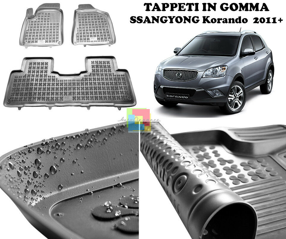 SSANGYONG KORANDO 2011 ONWARDS RUBBER CAR MATS - TOP QUALITY MATS -1-