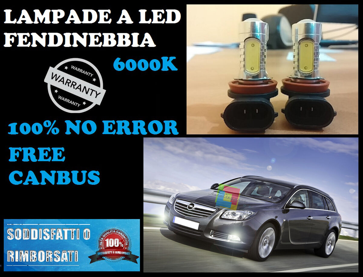 LAMPADE FENDINEBBIA H10 LED CREE RESISTENZA CANBUS 6000K Opel Insignia