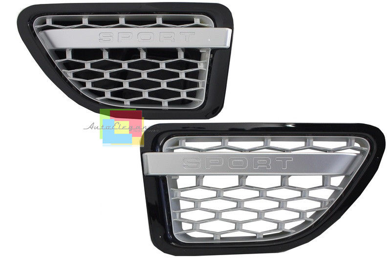 RANGE ROVER SPORT 05-08 GRIGLIA ANTERIORE LATERALI NERO / PLATINO AUTOBIOGRAPHY