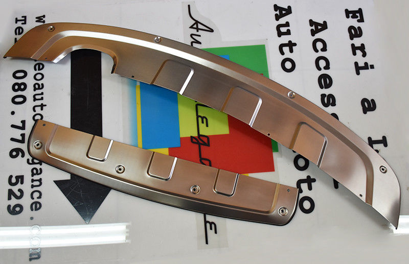 VW TIGUAN 2013-2015 PIASTRE SOTTO PARAURTI ACCIAIO - ANTERIORE & POSTERIORE -