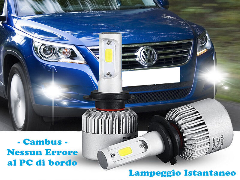 LAMPADE FENDINEBBIA A LED VW TIGUAN 2007-2011 CAMBUS BIANCO GHIACCIO CREE