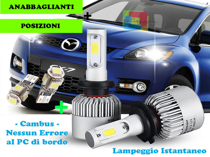 LAMPADE ANABBAGLIANTI CREE LED + T10 POSIZIONI PER MAZDA CX-7