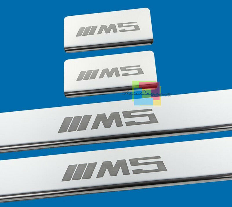BMW SERIE 5 F10 BATTITACCO ADESIVO LOOK M5 CROMATI 4 PEZZI AUTOELEGANCERICAMBI