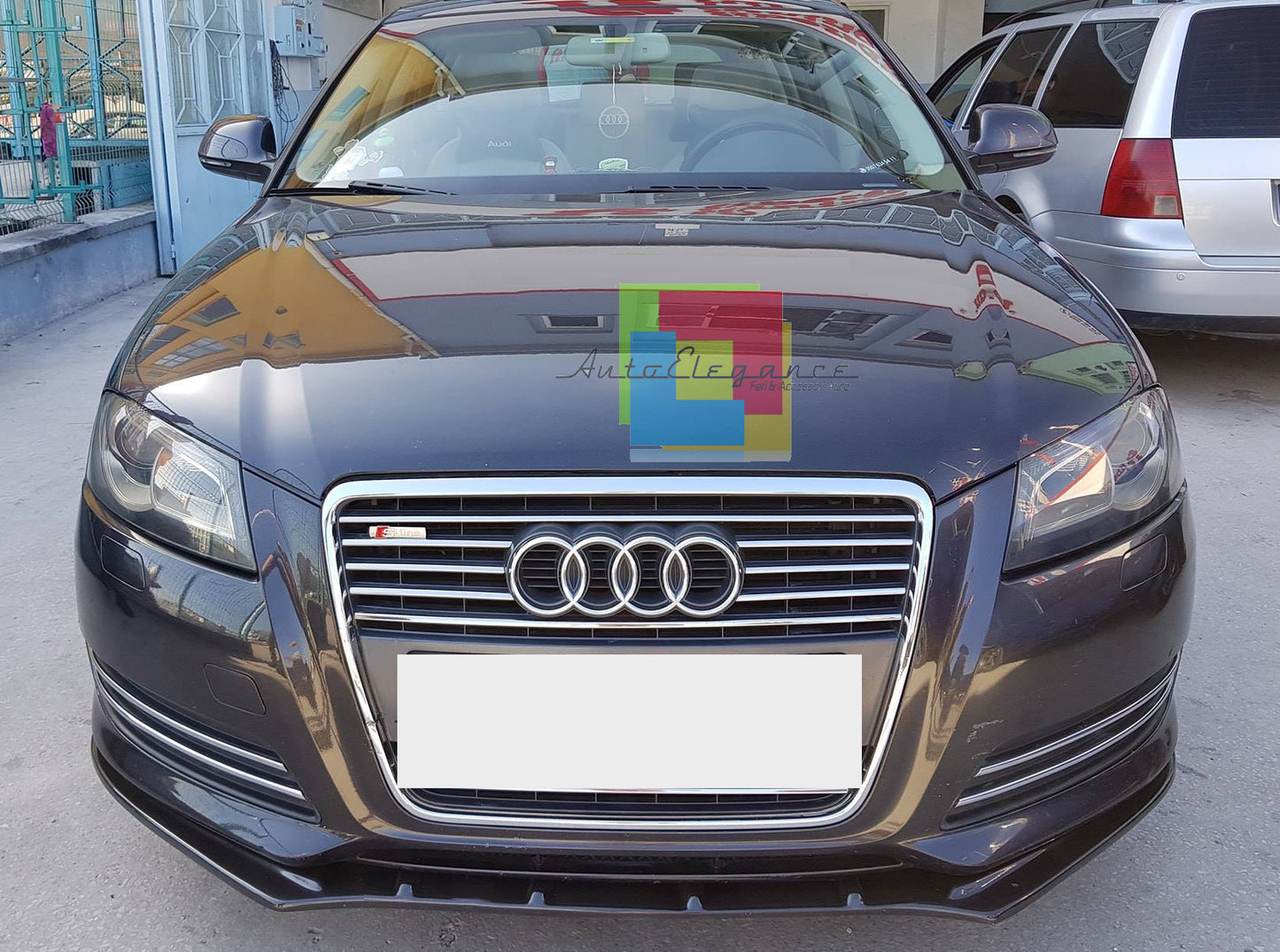 SOTTO PARAURTI ANTERIORE AUDI A3 8P 2008-2012 SPOILER ABS / PLASTIC NERO -