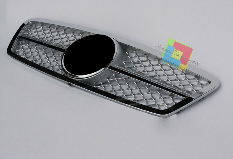 GRIGLIA ANTERIORE A NIDO D'APE MERCEDES CLASSE C W203 00-07 LOOK AMG CROMATO
