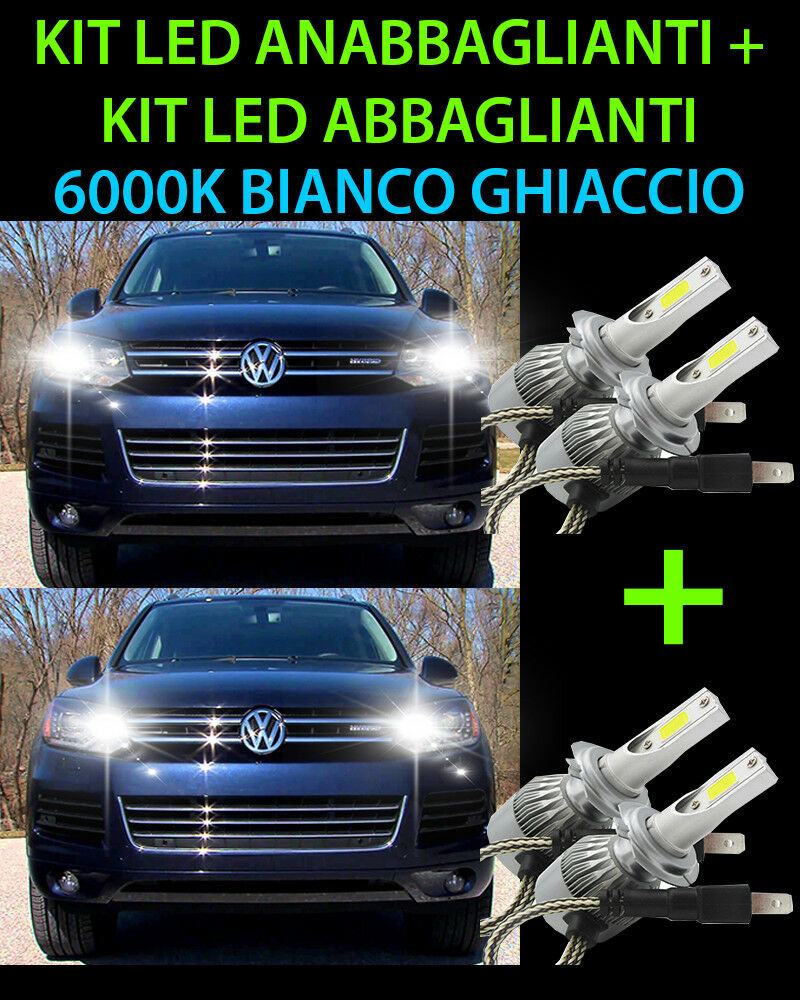 KIT LED LAMPADE ABBAGLIANTI & ANABBAGLIANTI PER VW TOUAREG 2010-2014 -.