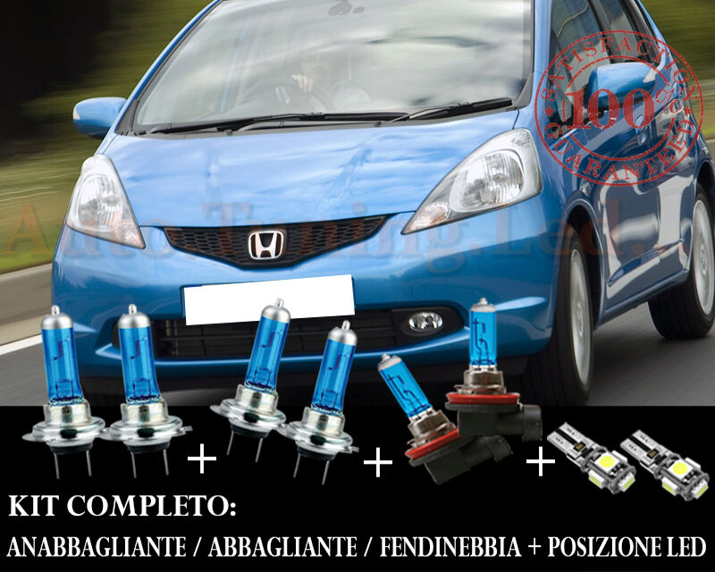 HONDA JAZZ 2008+ COMPLETE SET BLUE XENON LAMPS + LED POSITION