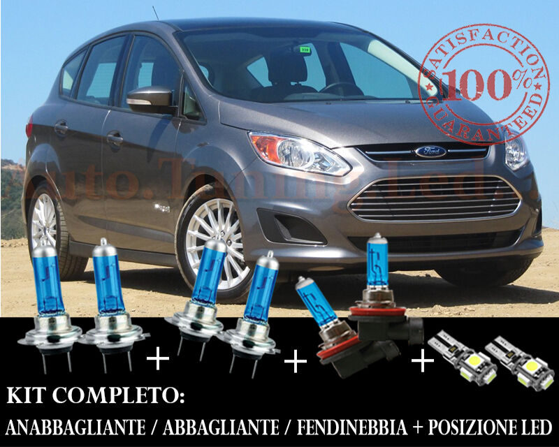 FORD C MAX II 2012+ SET COMPLETO LAMPADE BLU XENON + POSIZIONE A LED