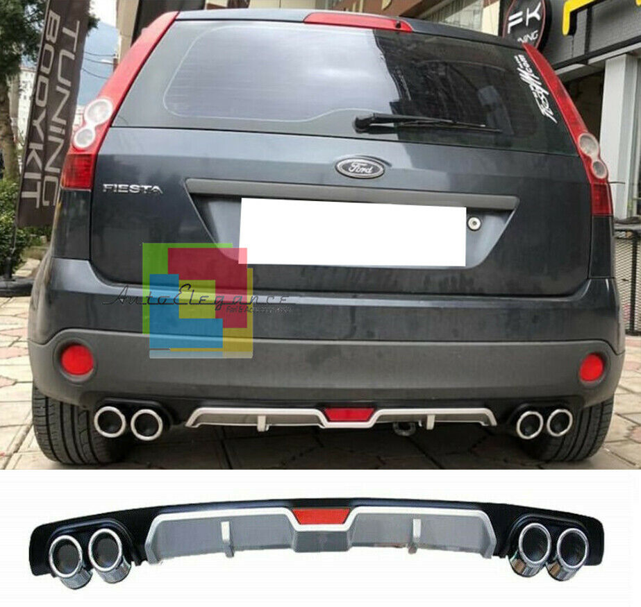 FORD FIESTA V 02-10 UNDER REAR BUMPER DIFFUSER FOUR TIP ABS -