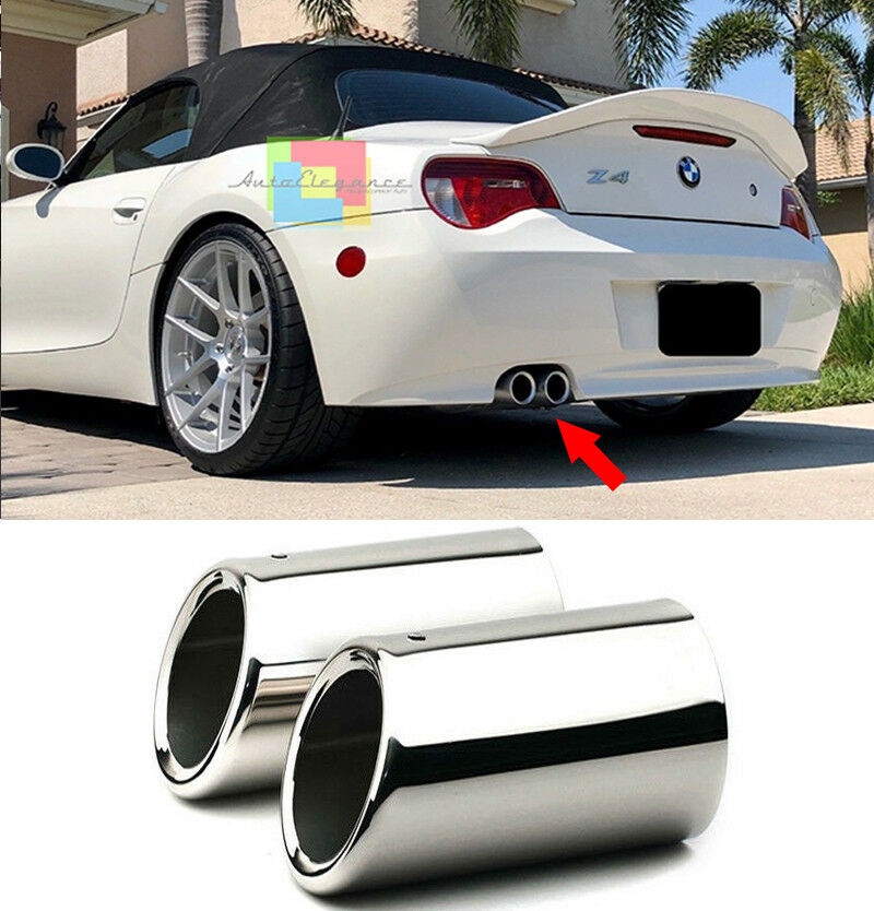 TERMINALI DI SCARICO CROMATI ACCIAIO INOX LOOK M PER BMW Z4
