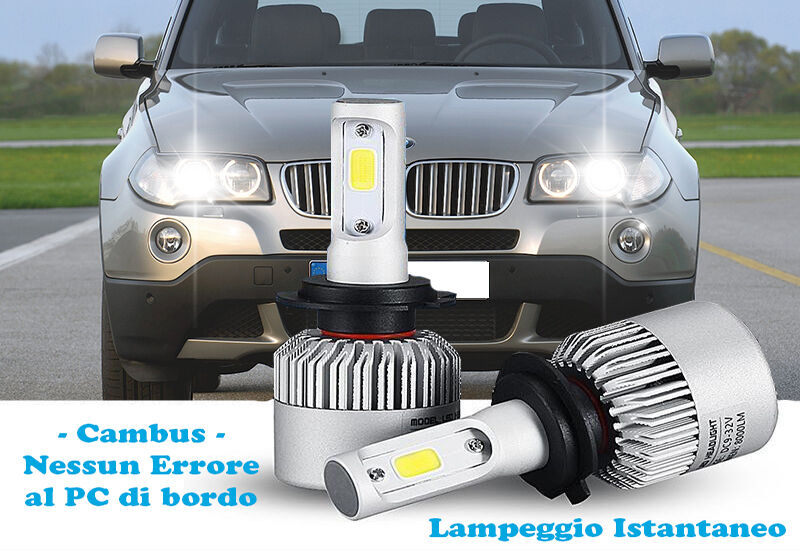 LAMPADE ANABBAGLIANTI LED BMW X3 E83 LAMPEGGIO ISTANTANEO 6000K