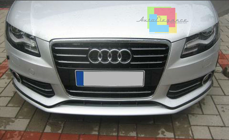 AUDI A4 B8 8K SPLITTER SPOILER ANTERIORE SOTTO PARAURTI ABS NERO LUCIDO  LAMA