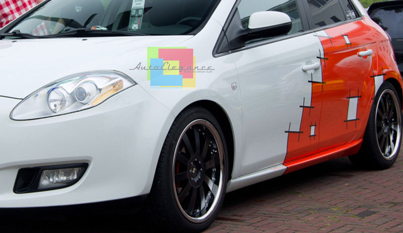MINIGONNE LATERALI FIAT BRAVO II DAL 2007+ SPOILER SOTTO PORTA LOOK SPORT