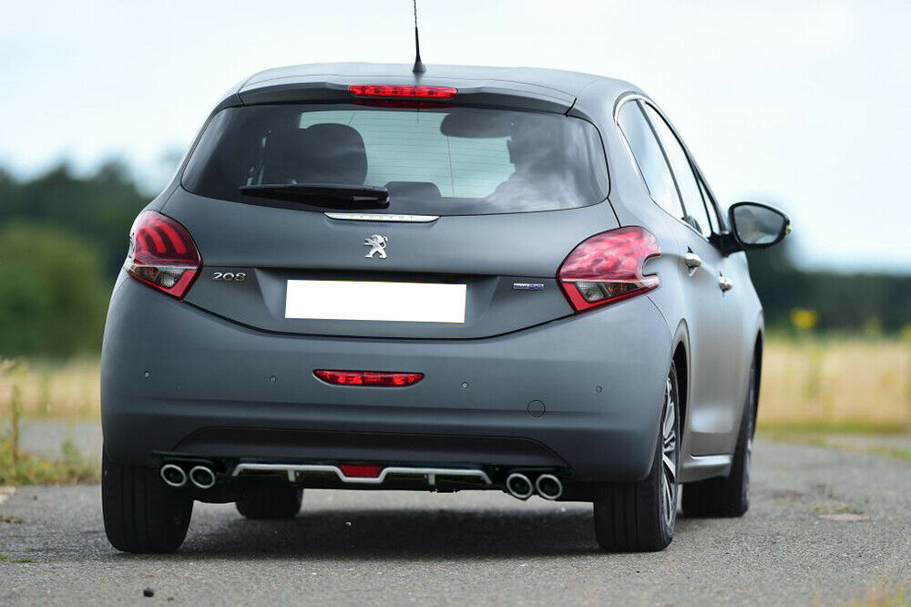 PEUGEOT 208 DIFFUSORE POSTERIORE SOTTO PARAURTI QUATTRO TERMINALI ABS