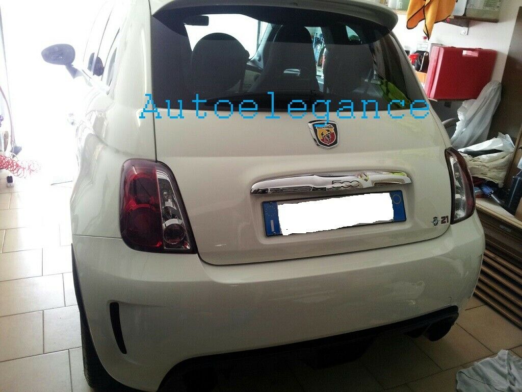FARI POSTERIORI FIAT 500 DAL 2007+ ROSSO TRASPARENTE LOOK SPORTIVO