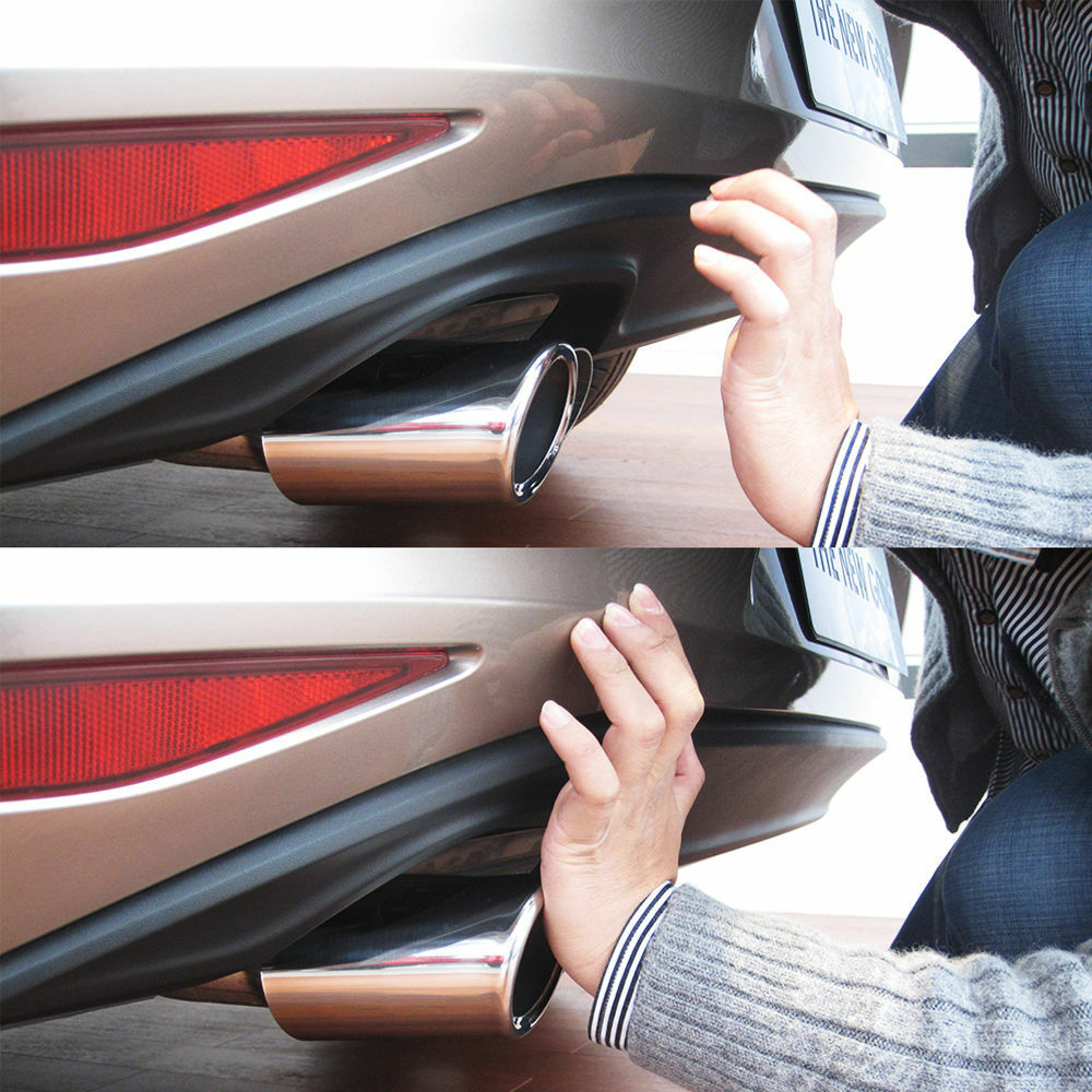 AUDI A6 4F C6 2004-2011 COPPIA TERMINALI DI SCARICO CROMATI ACCIAIO INOX SLINE AUTOELEGANCERICAMBI