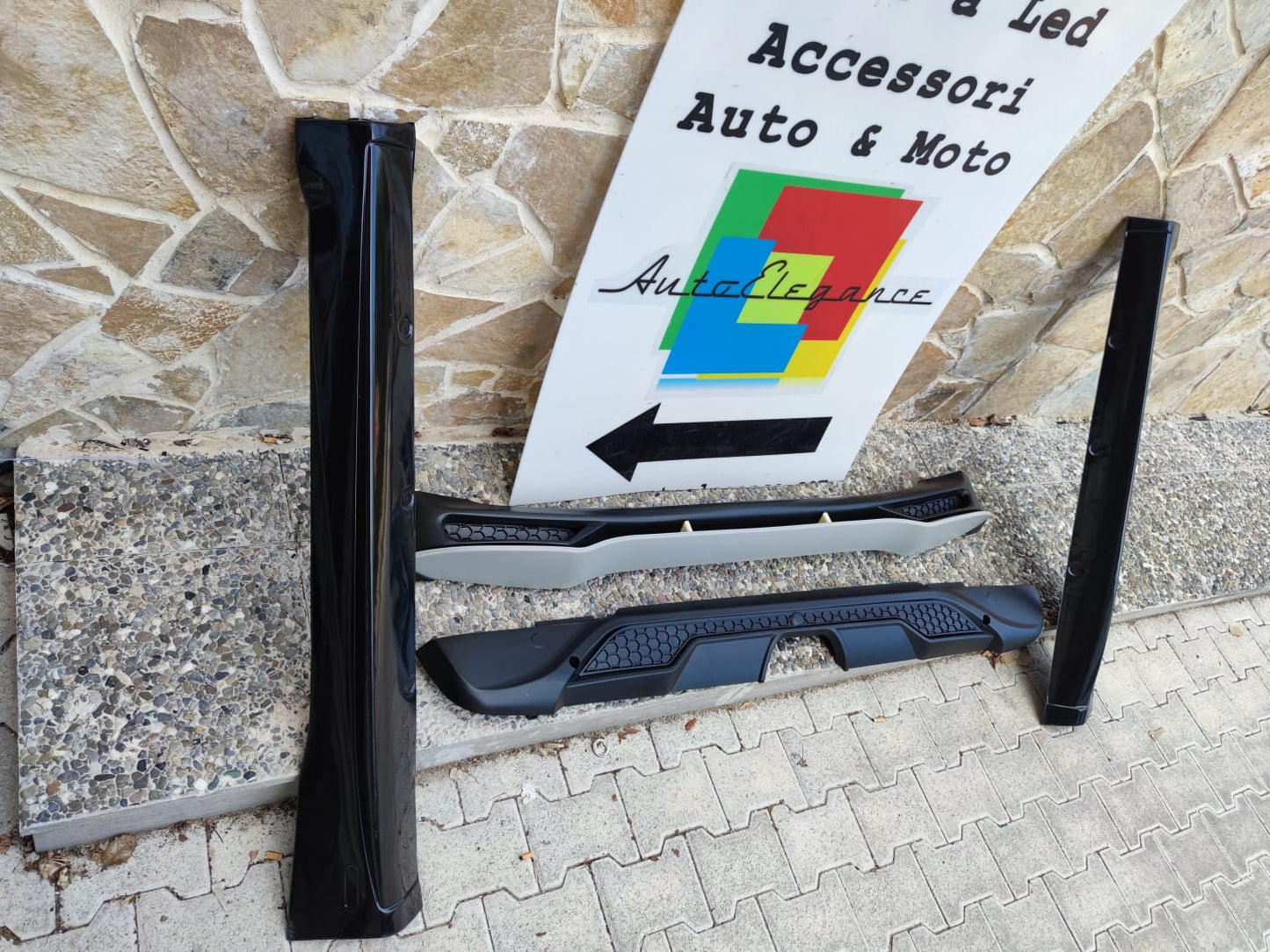 SMART 453 BODYKIT SPOILER SOTTO PARAURTI ANTERIORE DIFFUSORE POSTERIORE MINIGONNE ABS