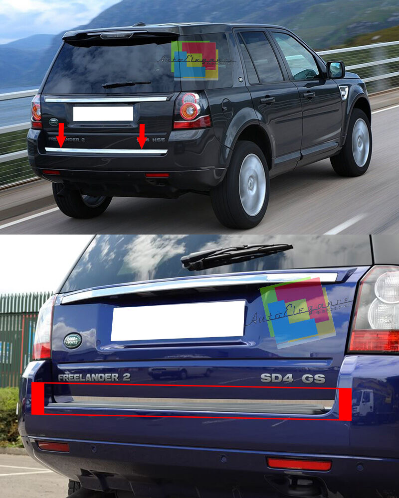 MODANATURA ADESIVA LAND ROVER FREELANDER 2 CROMATURA POSTERIORE ACCIAIO INOX -