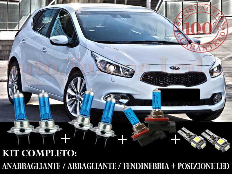 KIA CEE`D 2012+ COMPLETE SET BLUE XENON LAMPS + LED POSITION
