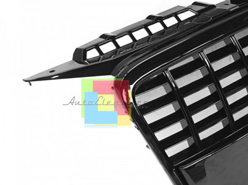 AUDI A3 8P 2004-2008 GRIGLIA ANTERIORE LOOK SLINE S3 NERO LUCIDO ABS AUTOELEGANCERICAMBI