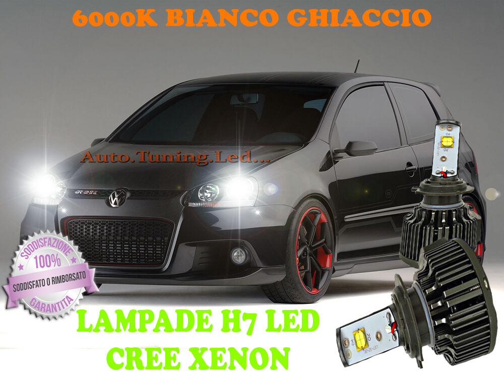 VW GOLF MK5 V LAMPS H7 CREE XENON LOW BEAM 6000K PURE WHITE - GOLF