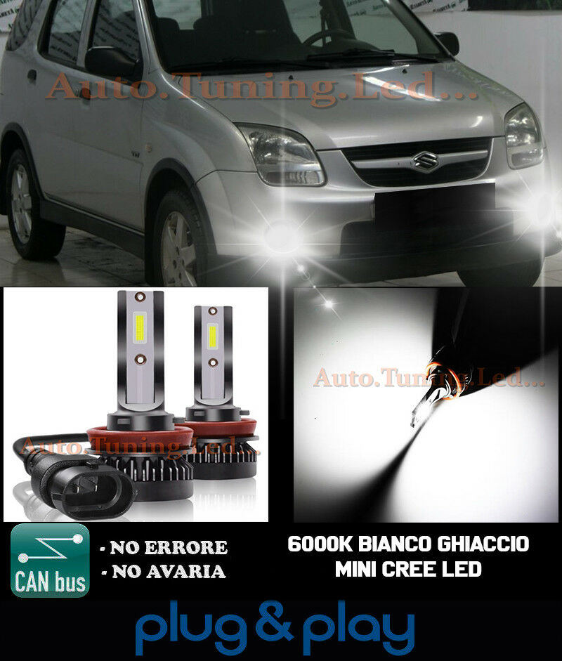 LAMPADE FENDINEBBIA A LED CREE SUZUKI IGNIS II CAMBUS BIANCO GHIACCIO 8000LM