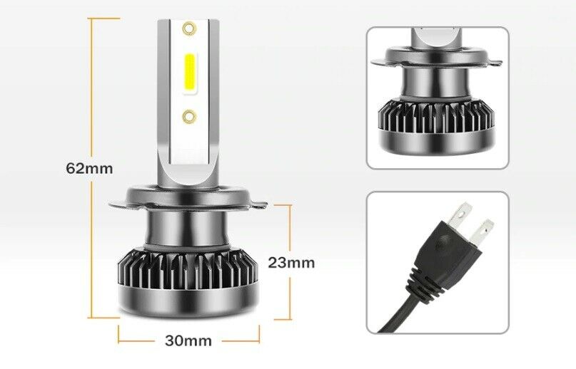 LAMPADA LED H7 6000K CANBUS XENON 9000 LM LUMEN MOTO ANABBAGLIANTI / ABBAGLIANTI