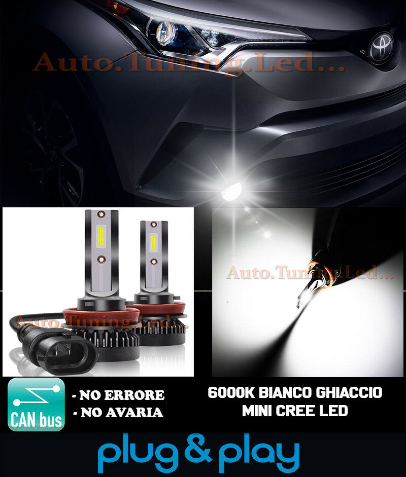 CREE LED FOG LIGHTS TOYOTA CHR C-HR CAMBUS ICE WHITE 8000LM
