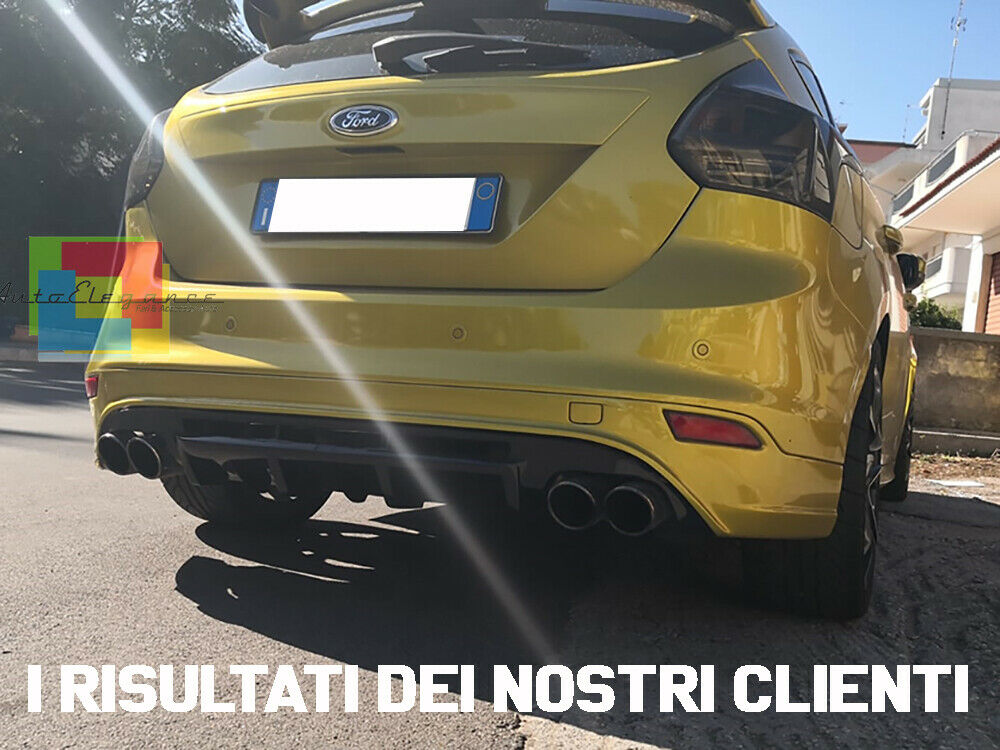 FORD FOCUS III 2011-2014 DIFFUSORE POSTERIORE SOTTO PARAURTI 4 SCARICHI RS ...
