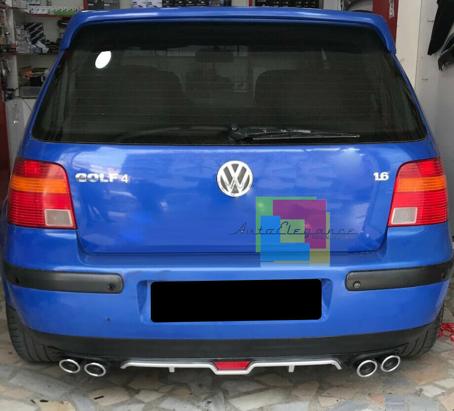 VW GOLF 4 IV 97-04 SOTTO PARAURTI POSTERIORE DIFFUSORE QUATTRO TERMINALI ABS