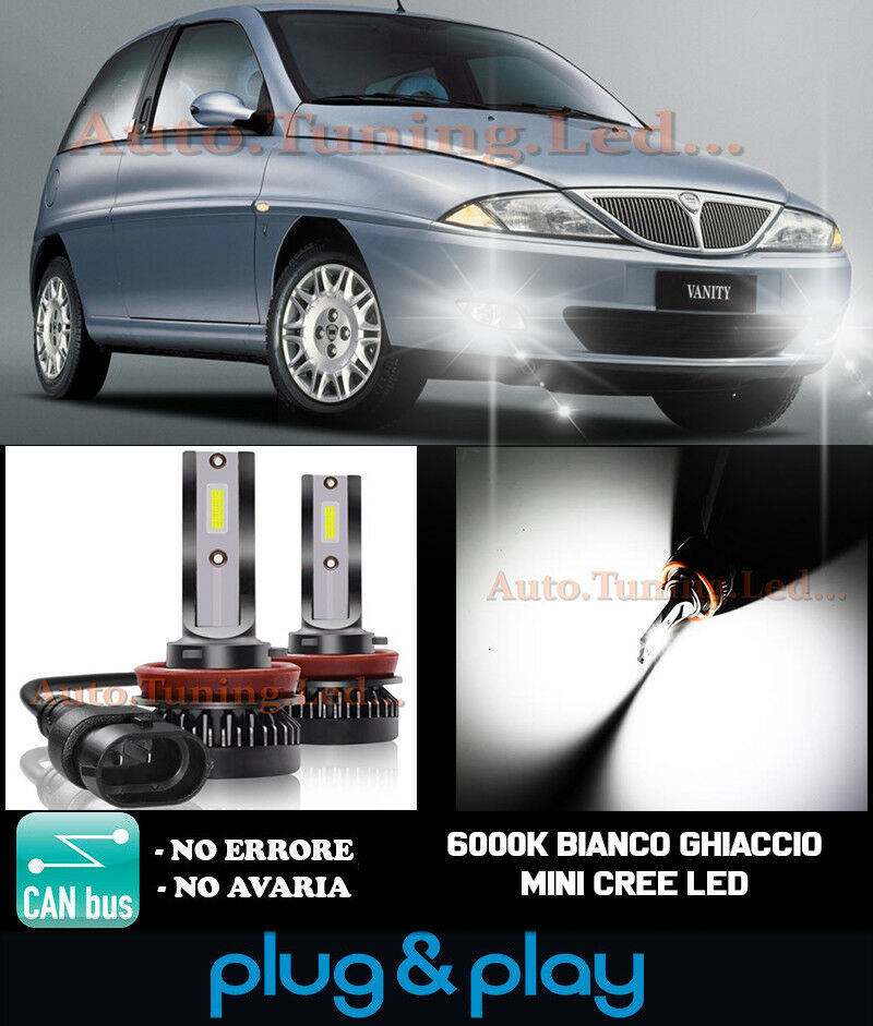 LAMPADE FENDINEBBIA A LED CREE LANCIA Y CAMBUS BIANCO GHIACCIO 8000LM