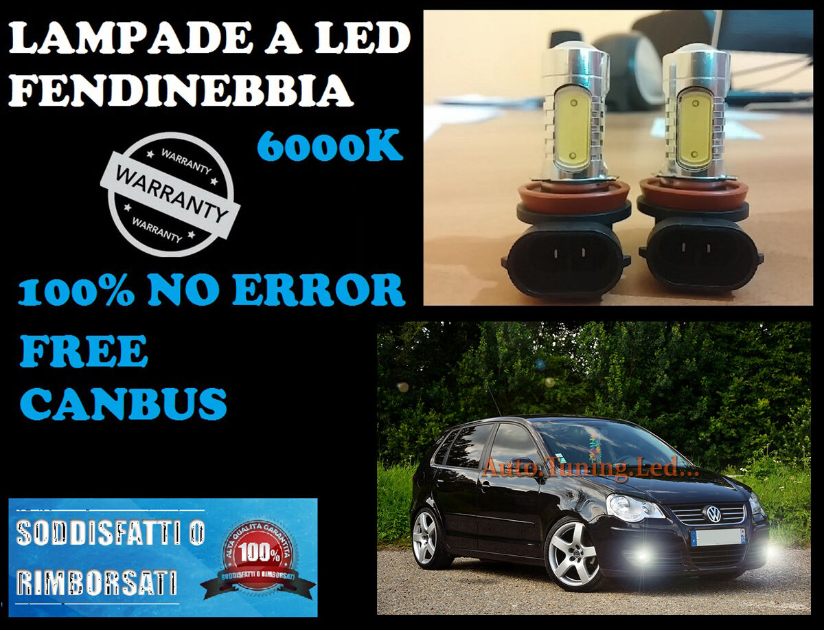 LAMPADE FENDINEBBIA HB4 LED CREE RESISTENZA CANBUS 6000K VW POLO 9N3 05 - 09