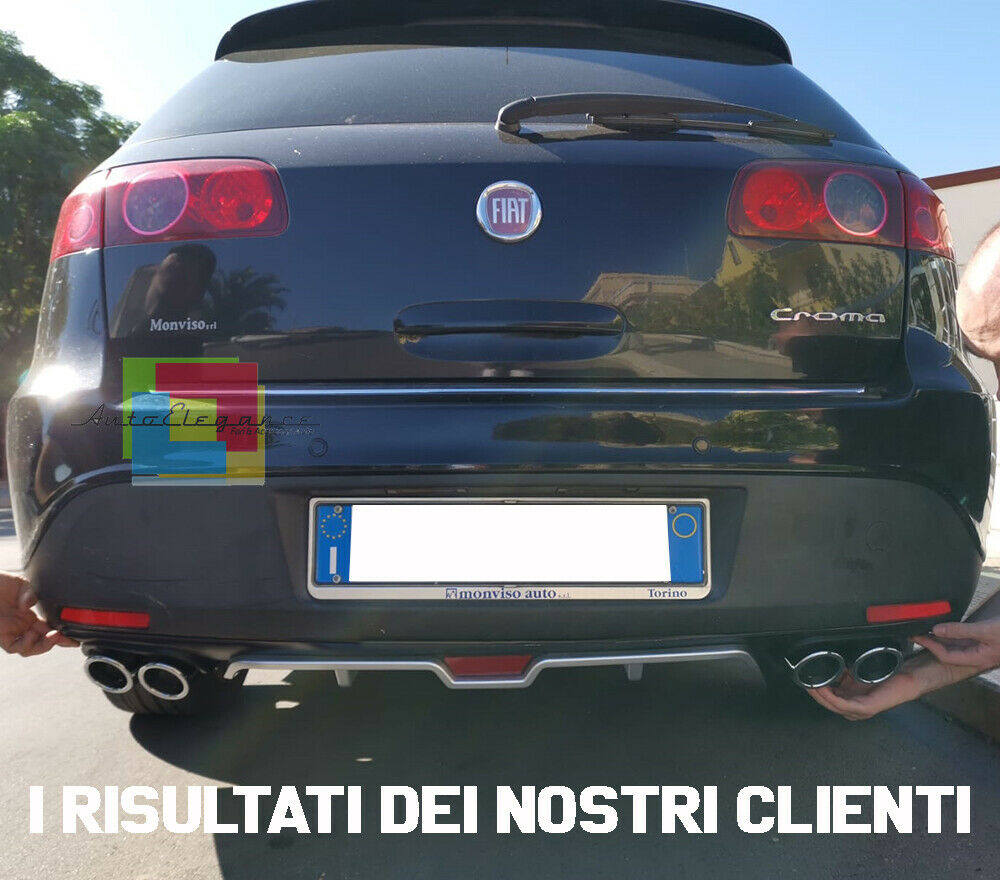 DIFFUSORE POSTERIORE PER FIAT CROMA SOTTO PARAURTI QUATTRO TERMINALI ABS